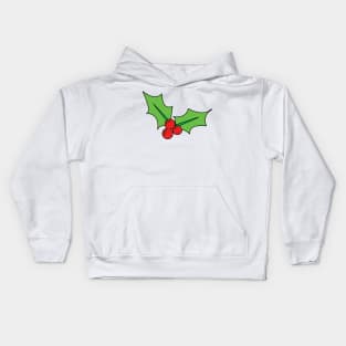 Christmas Mistletoe - Textured Kids Hoodie